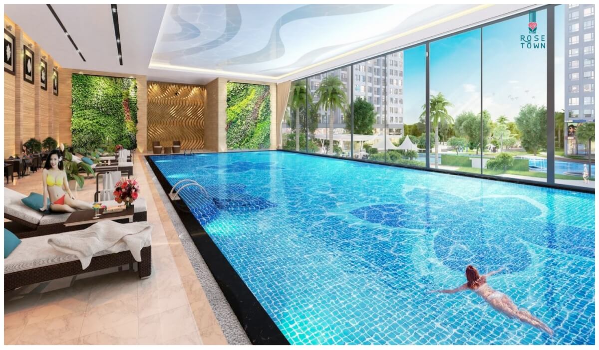 Bể bơi ngoài trời - Dự án Rose Town