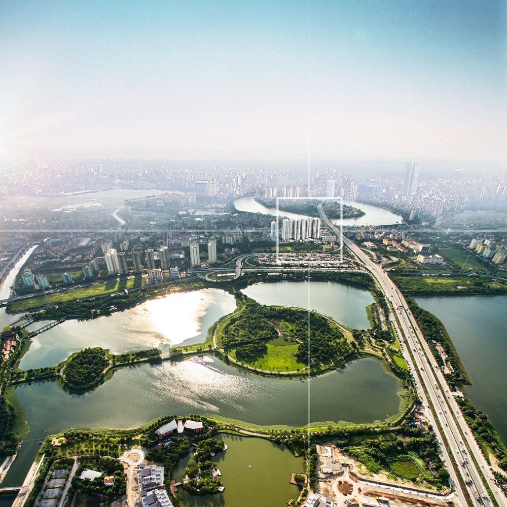 Phương Đông Green Park bao bọc bởi không gian Xanh, Hồ nước lớn