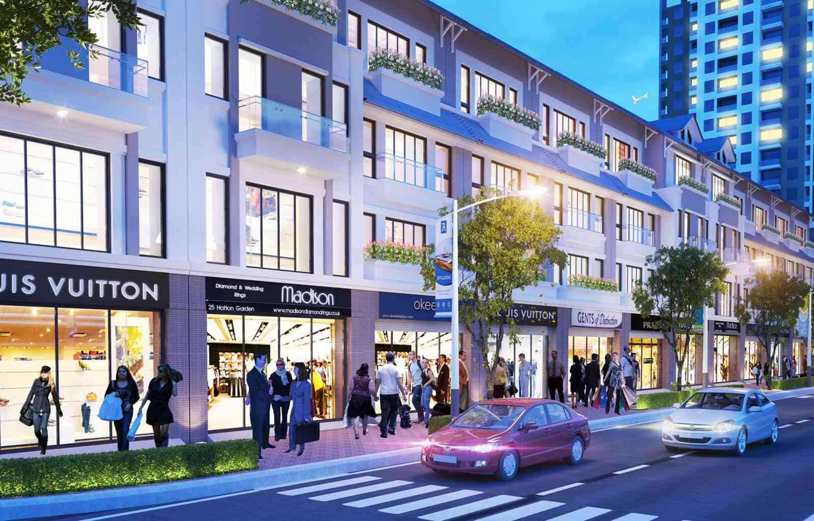 Phối cảnh Shophouse Phương Đông Green Park