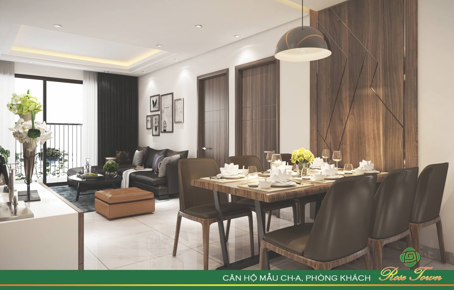 Phòng ăn - Căn hộ mẫu dự án Rose Town