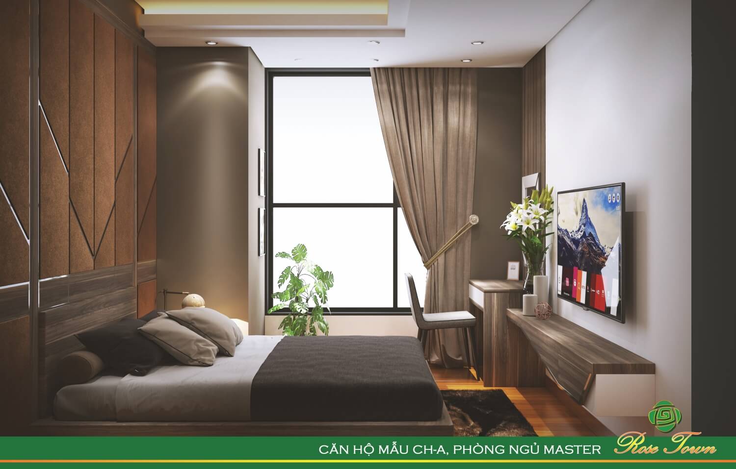 Phòng Ngủ - Căn hộ mẫu dự án Rose Town